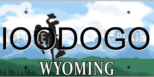 IOODOGO Wyoming License Plate