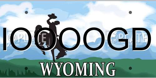 IOOOOGD Wyoming License Plate