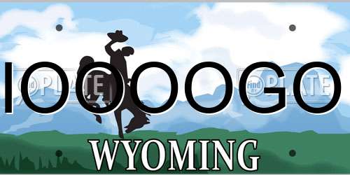 IOOOOGO Wyoming License Plate