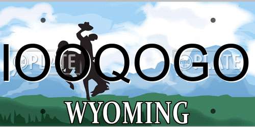 IOOQOGO Wyoming License Plate