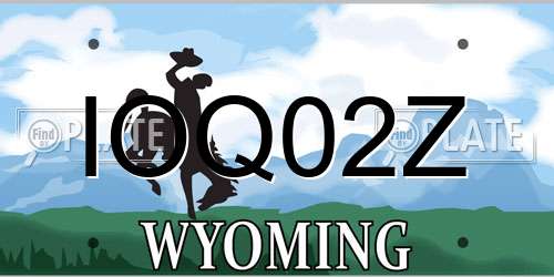 IOQ02Z Wyoming License Plate