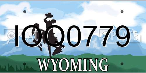 IOQ0779 Wyoming License Plate