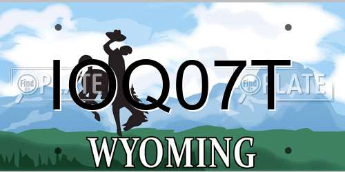 IOQ07T Wyoming License Plate