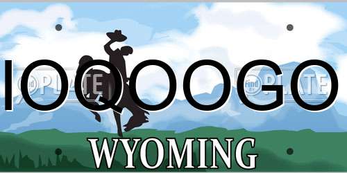 IOQOOGO Wyoming License Plate