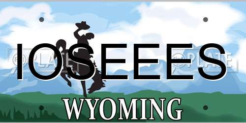 IOSEEES Wyoming License Plate