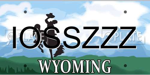 IOSSZZZ Wyoming License Plate