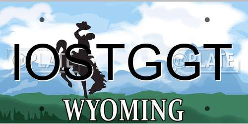IOSTGGT Wyoming License Plate