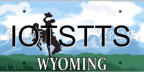 IOTSTTS Wyoming License Plate