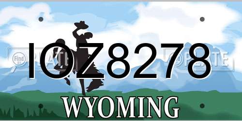 IOZ8278 Wyoming License Plate