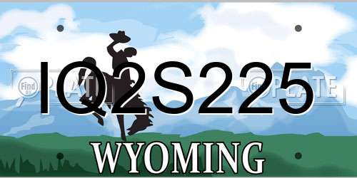 IQ2S225 Wyoming License Plate