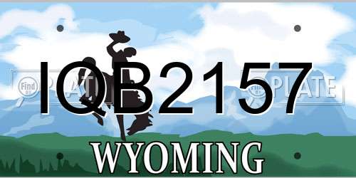 IQB2157 Wyoming License Plate