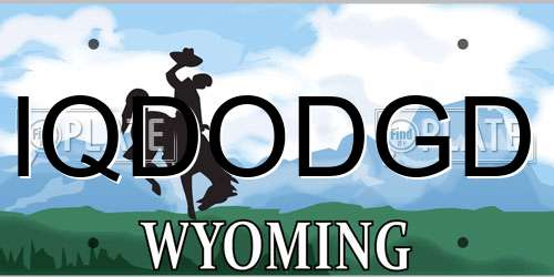 IQDODGD Wyoming License Plate