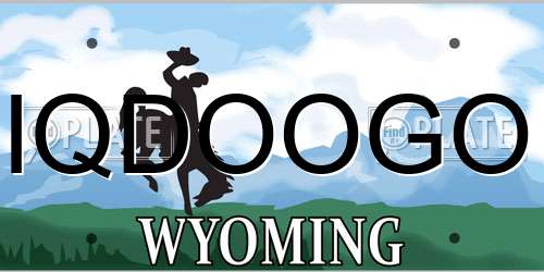 IQDOOGO Wyoming License Plate