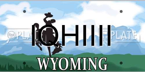 IQHIIII Wyoming License Plate
