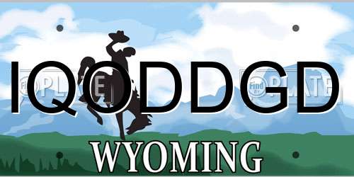 IQODDGD Wyoming License Plate