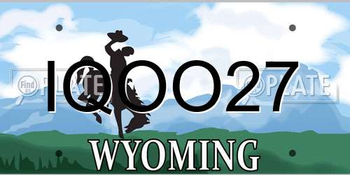 IQOO27 Wyoming License Plate