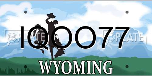 IQOO77 Wyoming License Plate