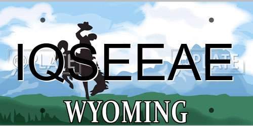 IQSEEAE Wyoming License Plate