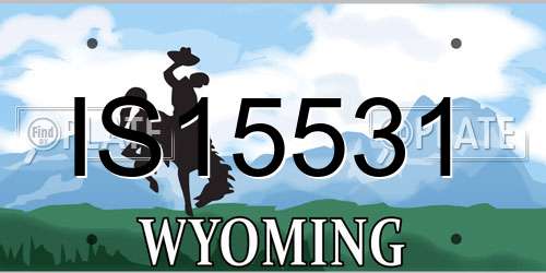 IS15531 Wyoming License Plate