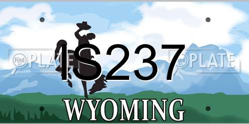 IS237 Wyoming License Plate