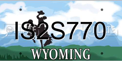 IS2S770 Wyoming License Plate