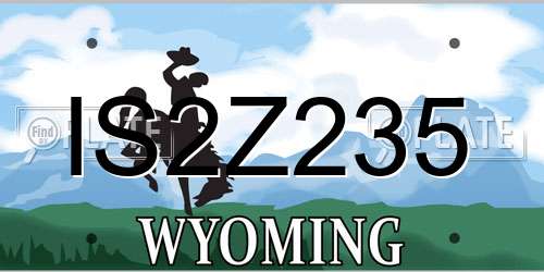 IS2Z235 Wyoming License Plate