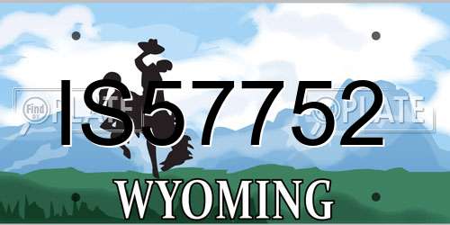 IS57752 Wyoming License Plate