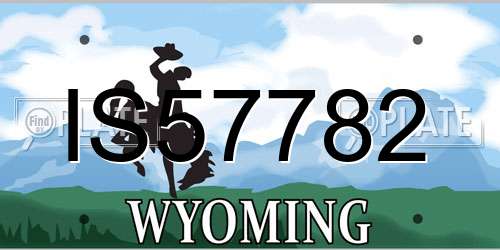IS57782 Wyoming License Plate