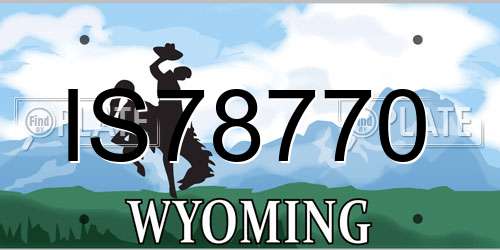 IS78770 Wyoming License Plate