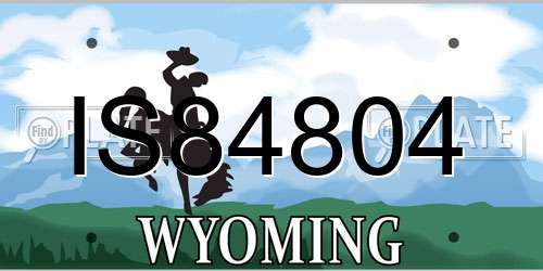 IS84804 Wyoming License Plate
