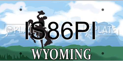 IS86PI Wyoming License Plate