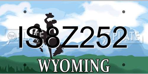 IS8Z252 Wyoming License Plate