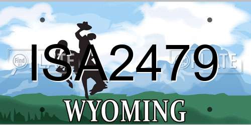 ISA2479 Wyoming License Plate