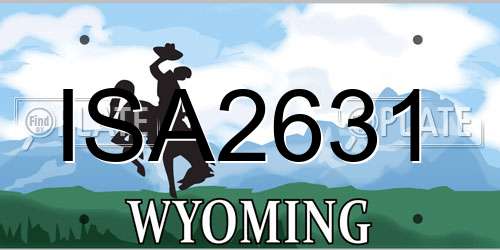 ISA2631 Wyoming License Plate