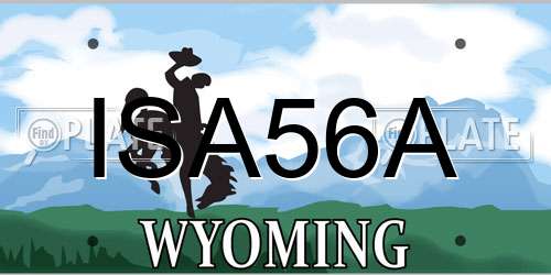 ISA56A Wyoming License Plate