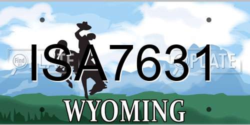 ISA7631 Wyoming License Plate