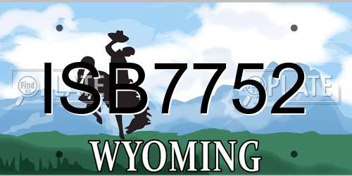 ISB7752 Wyoming License Plate