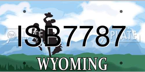 ISB7787 Wyoming License Plate