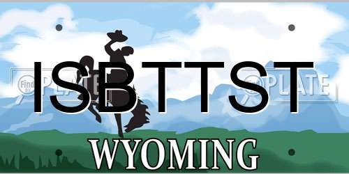 ISBTTST Wyoming License Plate