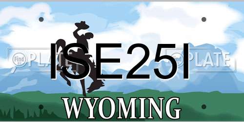 ISE25I Wyoming License Plate