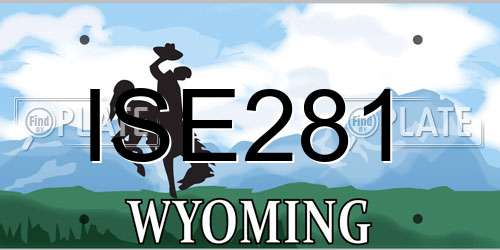 ISE281 Wyoming License Plate