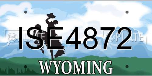 ISE4872 Wyoming License Plate