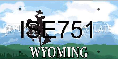 ISE751 Wyoming License Plate
