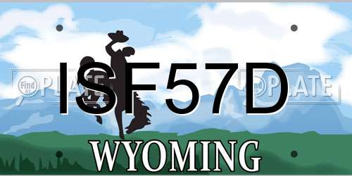 ISF57D Wyoming License Plate