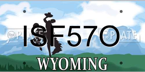 ISF57O Wyoming License Plate