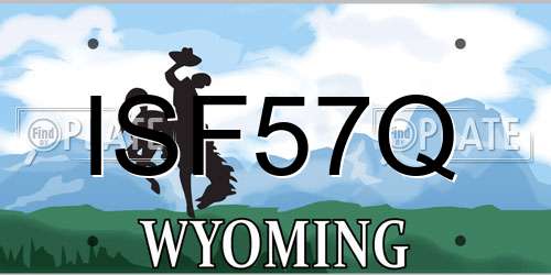 ISF57Q Wyoming License Plate