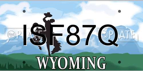 ISF87Q Wyoming License Plate