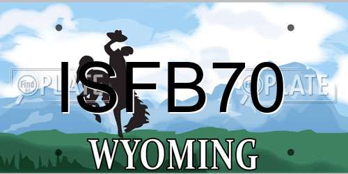 ISFB70 Wyoming License Plate