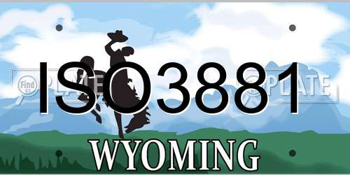 ISO3881 Wyoming License Plate
