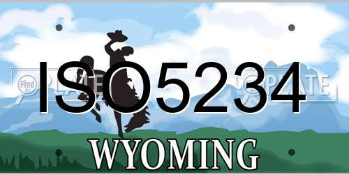 ISO5234 Wyoming License Plate
